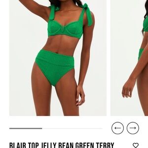 Beach Riot Green Textured Bikini Set